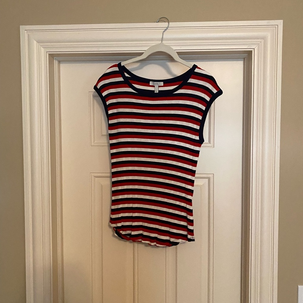 Joie Red White Blue sleeveless top